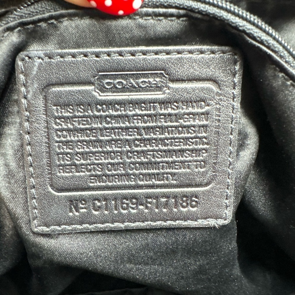 Coach Black Patent Inlaid Leather & Suede Cs Satchel Handbag - Picture 9 of 9